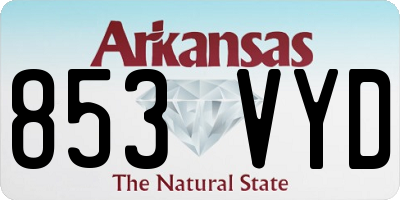 AR license plate 853VYD