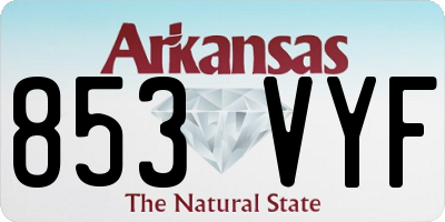 AR license plate 853VYF