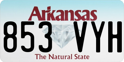 AR license plate 853VYH