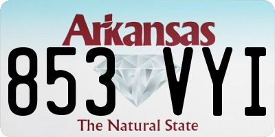 AR license plate 853VYI