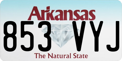 AR license plate 853VYJ
