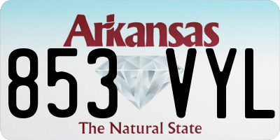 AR license plate 853VYL