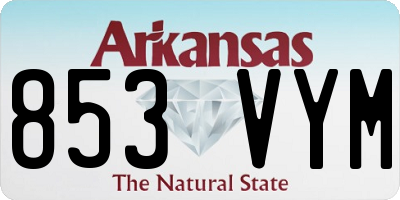 AR license plate 853VYM