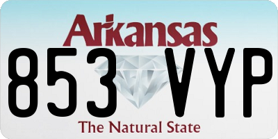 AR license plate 853VYP