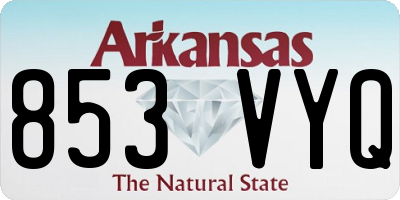 AR license plate 853VYQ