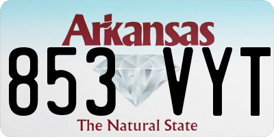 AR license plate 853VYT