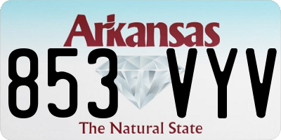 AR license plate 853VYV