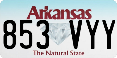 AR license plate 853VYY