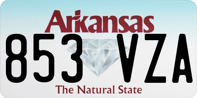 AR license plate 853VZA