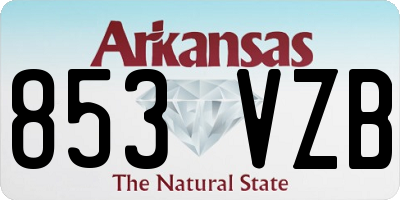 AR license plate 853VZB