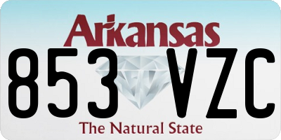AR license plate 853VZC