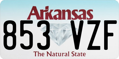 AR license plate 853VZF