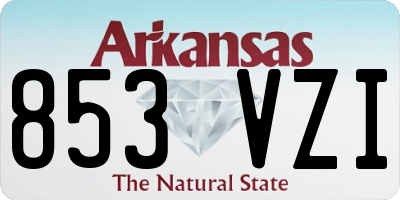 AR license plate 853VZI