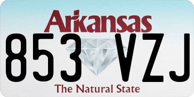 AR license plate 853VZJ