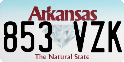 AR license plate 853VZK