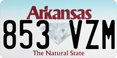 AR license plate 853VZM