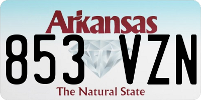 AR license plate 853VZN