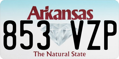 AR license plate 853VZP