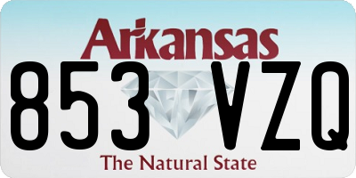 AR license plate 853VZQ