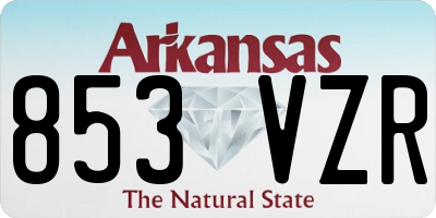 AR license plate 853VZR