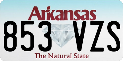 AR license plate 853VZS