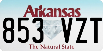 AR license plate 853VZT