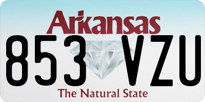 AR license plate 853VZU