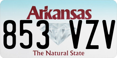 AR license plate 853VZV