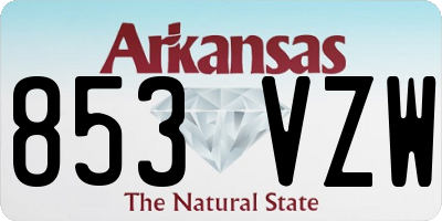 AR license plate 853VZW