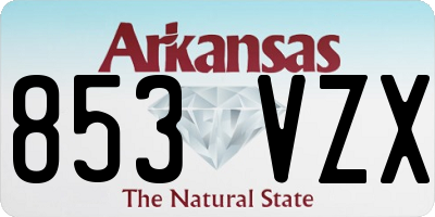 AR license plate 853VZX