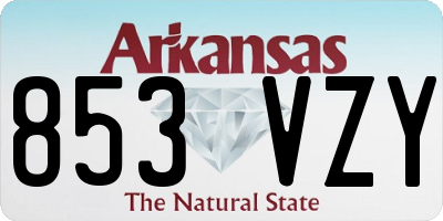 AR license plate 853VZY