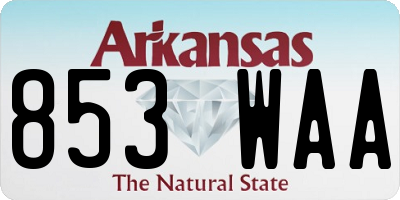 AR license plate 853WAA