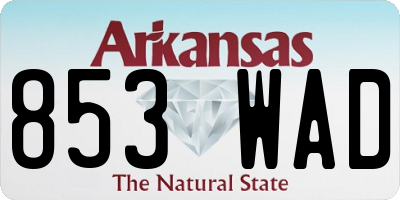 AR license plate 853WAD