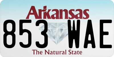 AR license plate 853WAE
