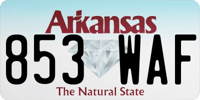 AR license plate 853WAF