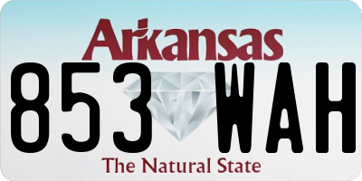 AR license plate 853WAH