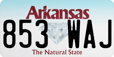 AR license plate 853WAJ