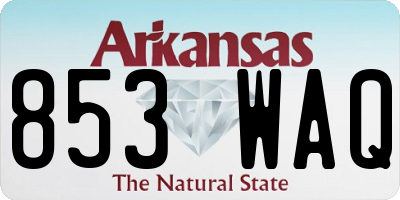 AR license plate 853WAQ