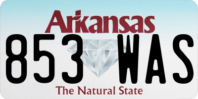 AR license plate 853WAS