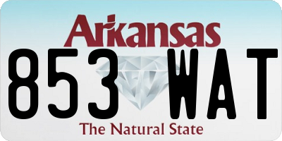 AR license plate 853WAT