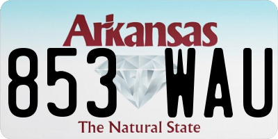 AR license plate 853WAU