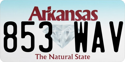 AR license plate 853WAV