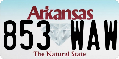 AR license plate 853WAW