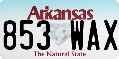 AR license plate 853WAX