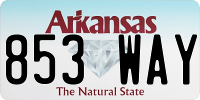 AR license plate 853WAY