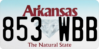 AR license plate 853WBB