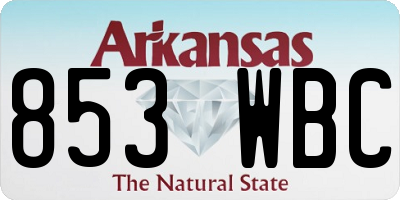 AR license plate 853WBC