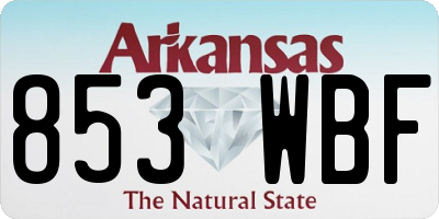 AR license plate 853WBF