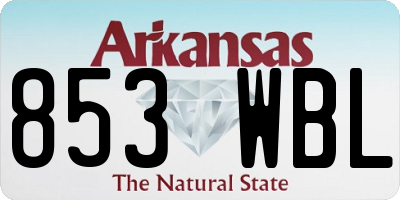 AR license plate 853WBL