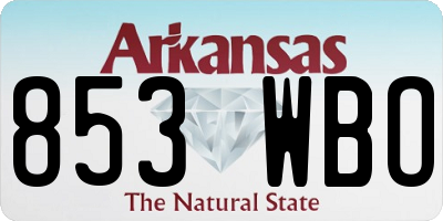 AR license plate 853WBO